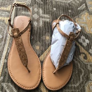 Cork T-strap sandals